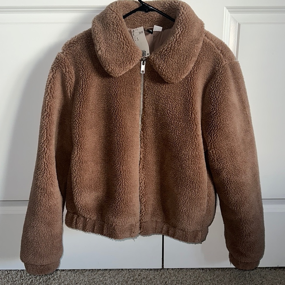 Brown Sherpa Jacket, Medium - Picture 1 of 5